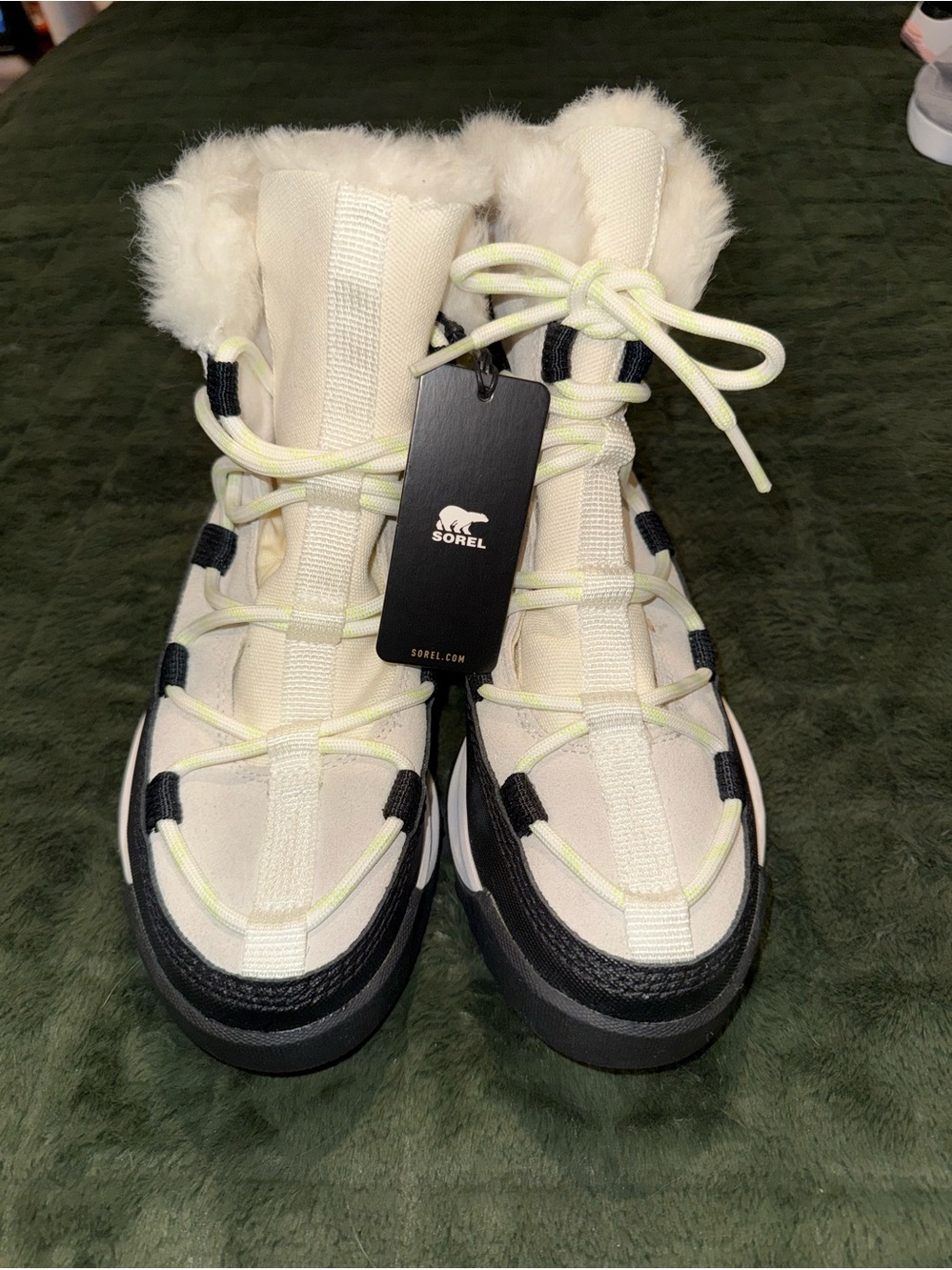 Sorel Women's Ivory Lace-Up Winter Boot Size 7.5